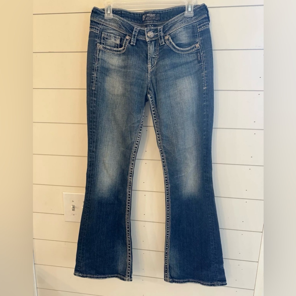 Silver Brand Lola Jeans Bootcut Flare Size 2731 Lowrise Bootcut Western Sz 27